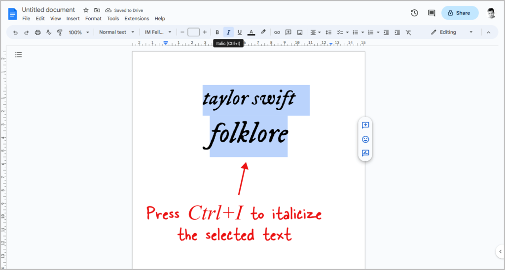 Folklore Font Google Docs