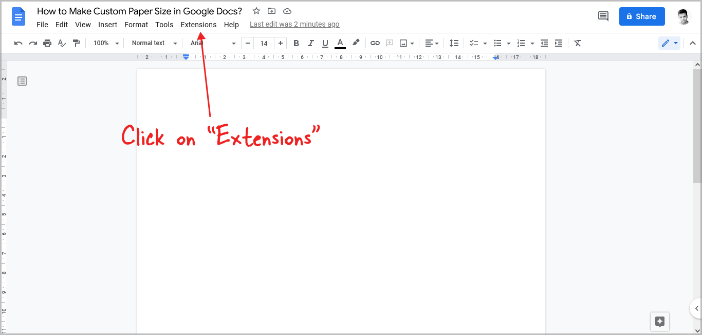 How to Make Custom Paper Size in Google Docs