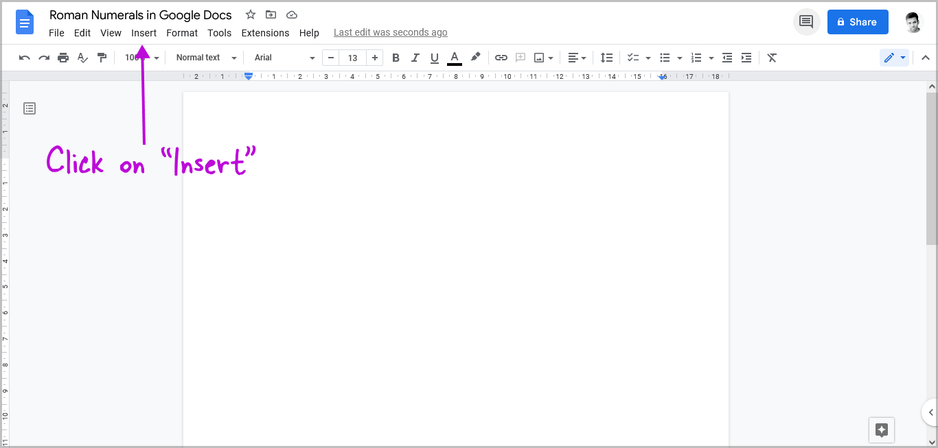 How to Do Roman Numerals in Google Docs