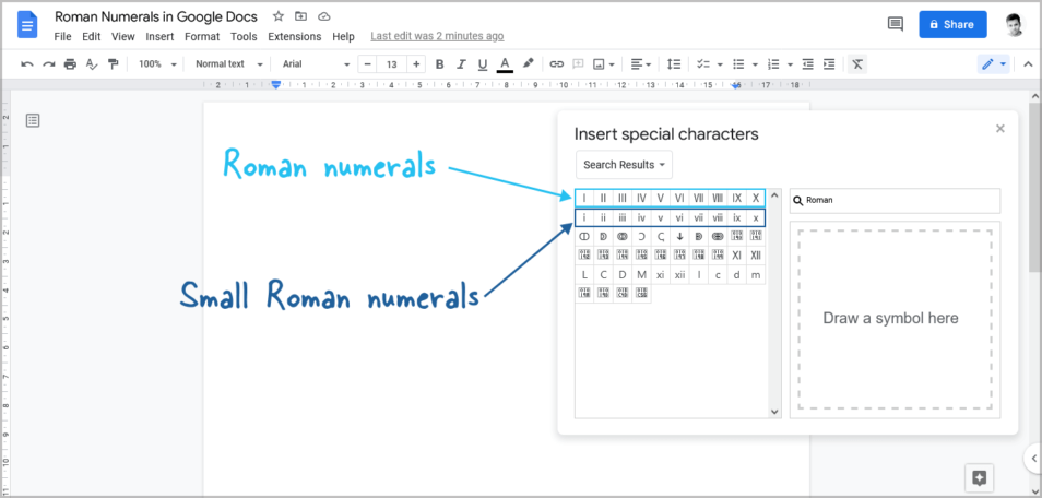 how-to-do-roman-numerals-in-google-docs-4-easy-steps