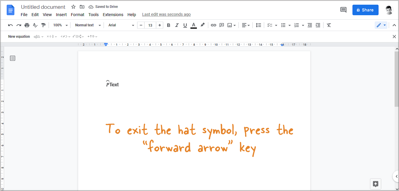 How to Insert a Hat Symbol in Google Docs (Quickest Method)