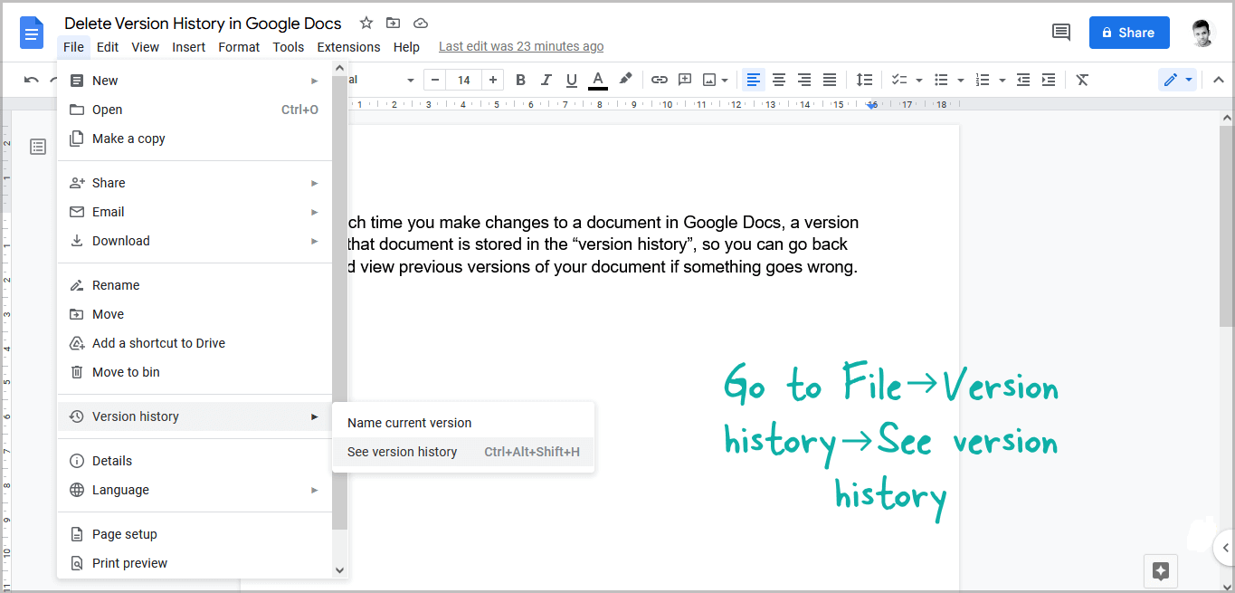 How to See the Version History in Google Docs