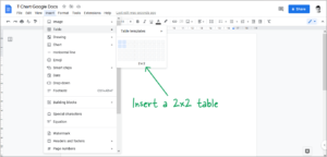 How To Make A T Chart In Google Docs Tutorial Free Template