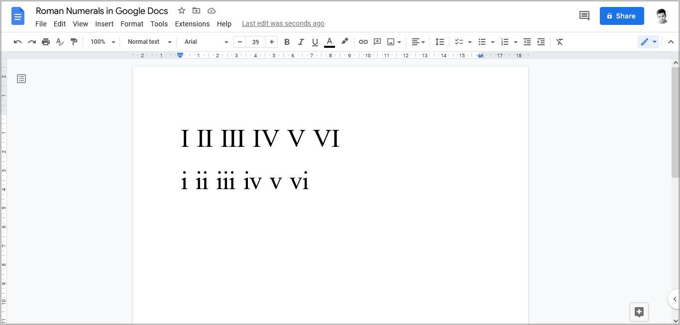 How to Do Roman Numerals in Google Docs