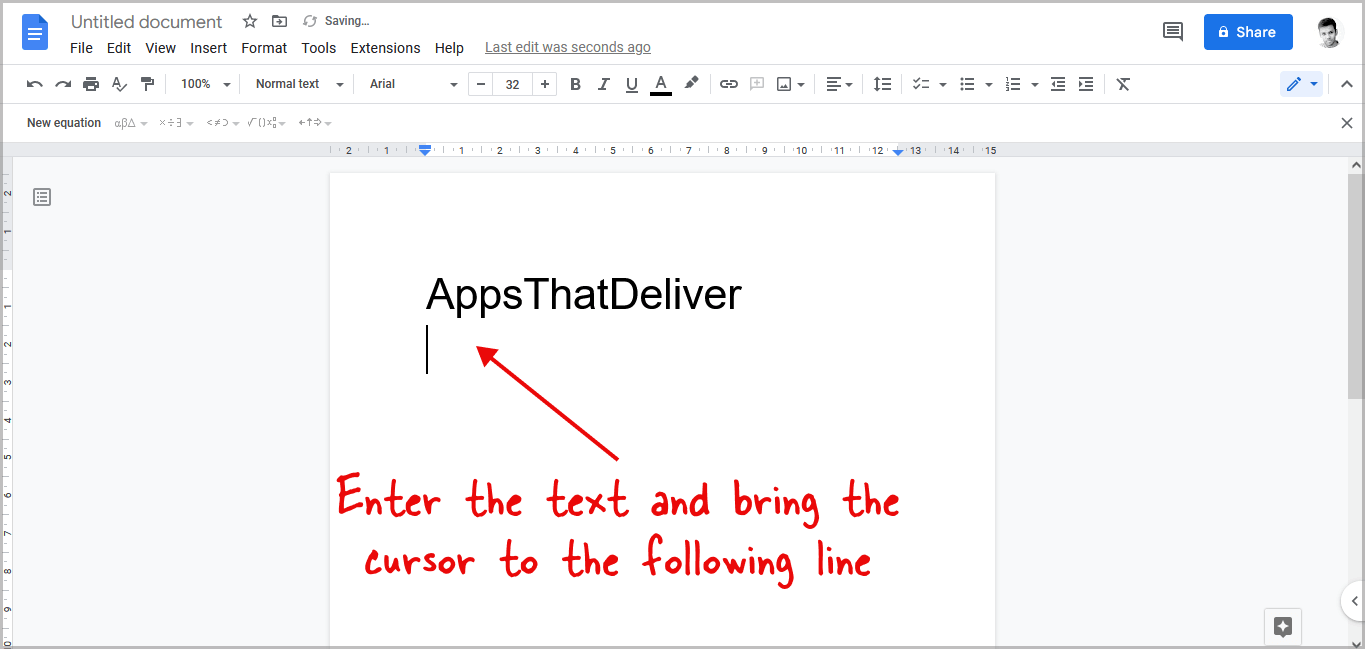 Double Underline in Google Docs