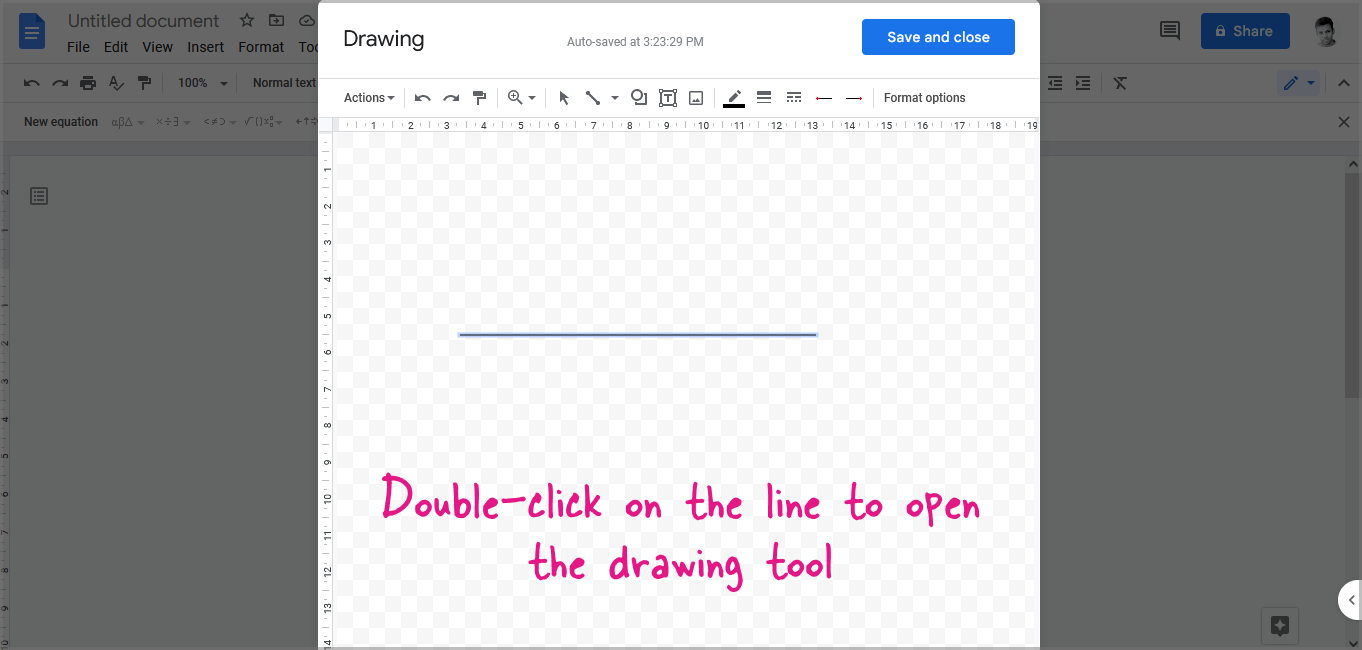 Double Underline in Google Docs