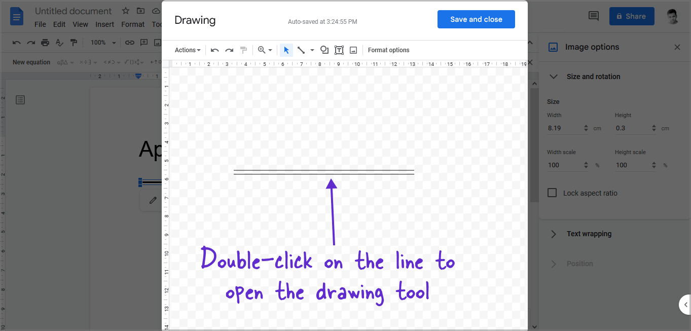 Double Underline in Google Docs