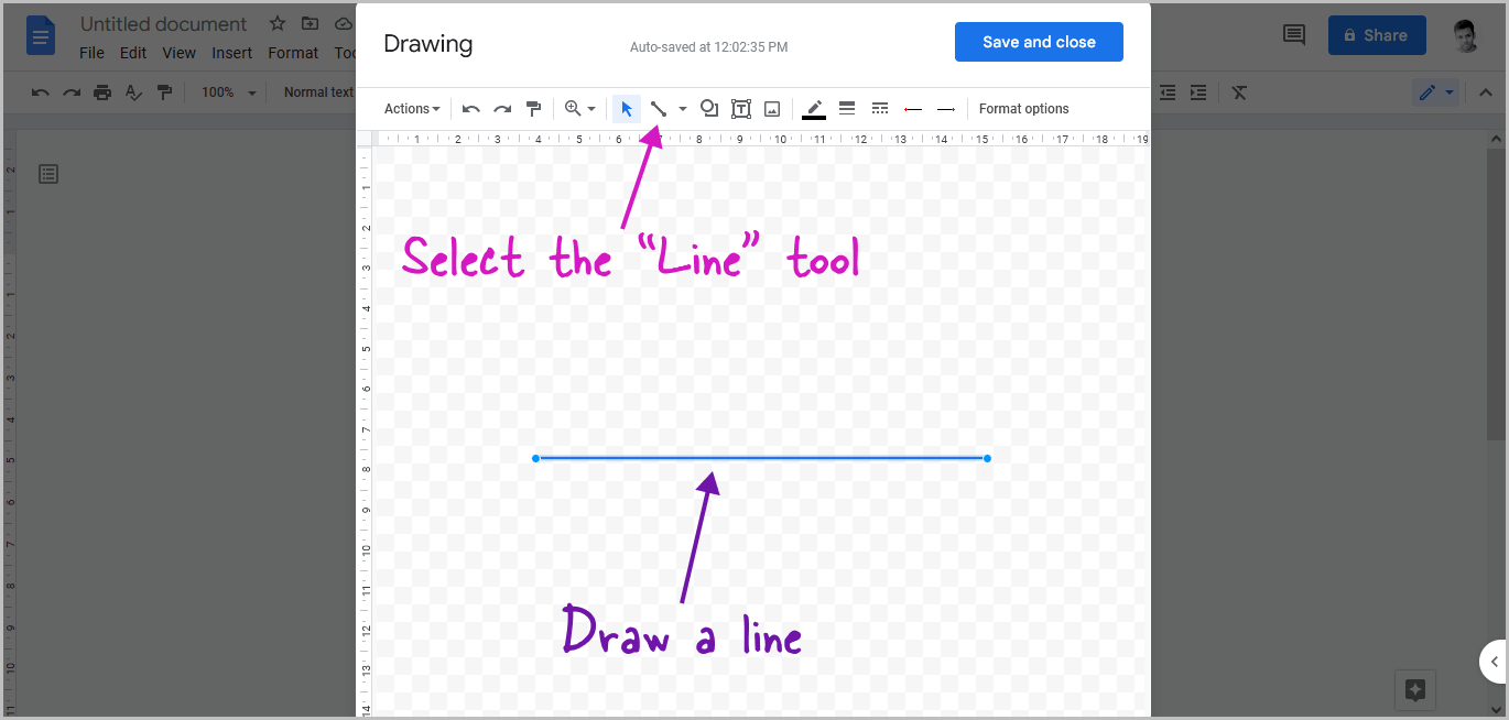 How To Make A Dotted Line In Google Docs Drawing