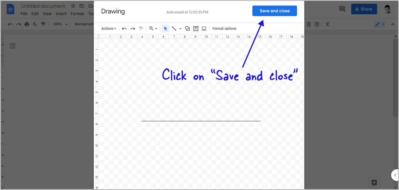 How to Extend Horizontal Line in Google Docs