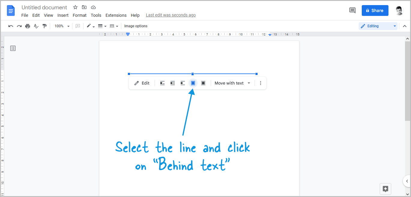 How to Extend Horizontal Line in Google Docs