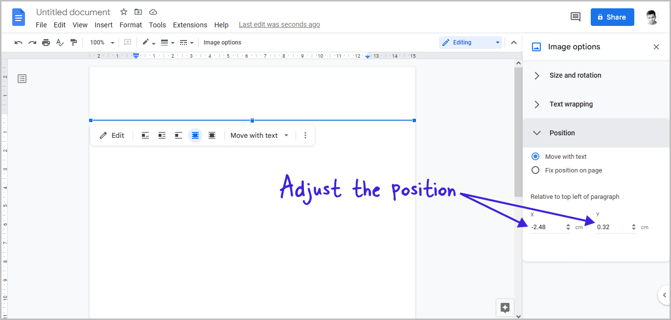 How to Extend Horizontal Line in Google Docs