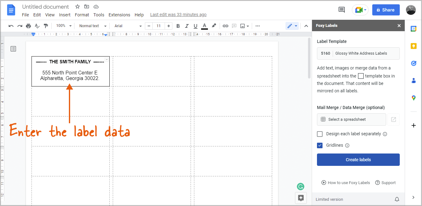 How to Make Address Labels in Google Docs