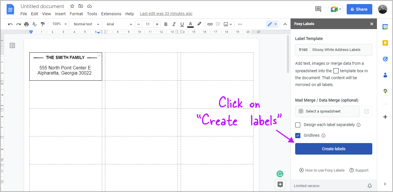 How to Make Address Labels in Google Docs