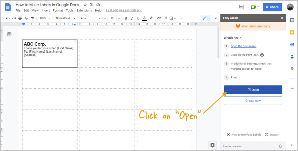 How To Make Labels In Google Docs In 7 Easy Steps