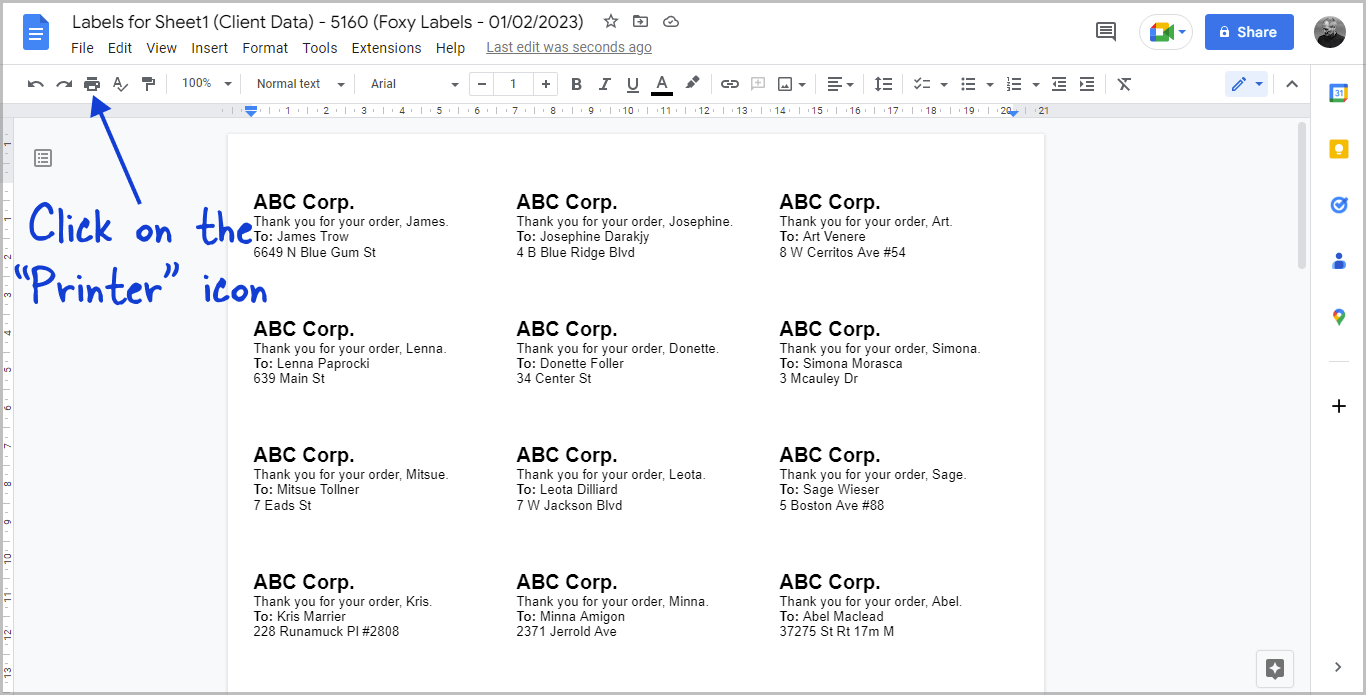 How to Make Labels in Google Docs Step-7.2