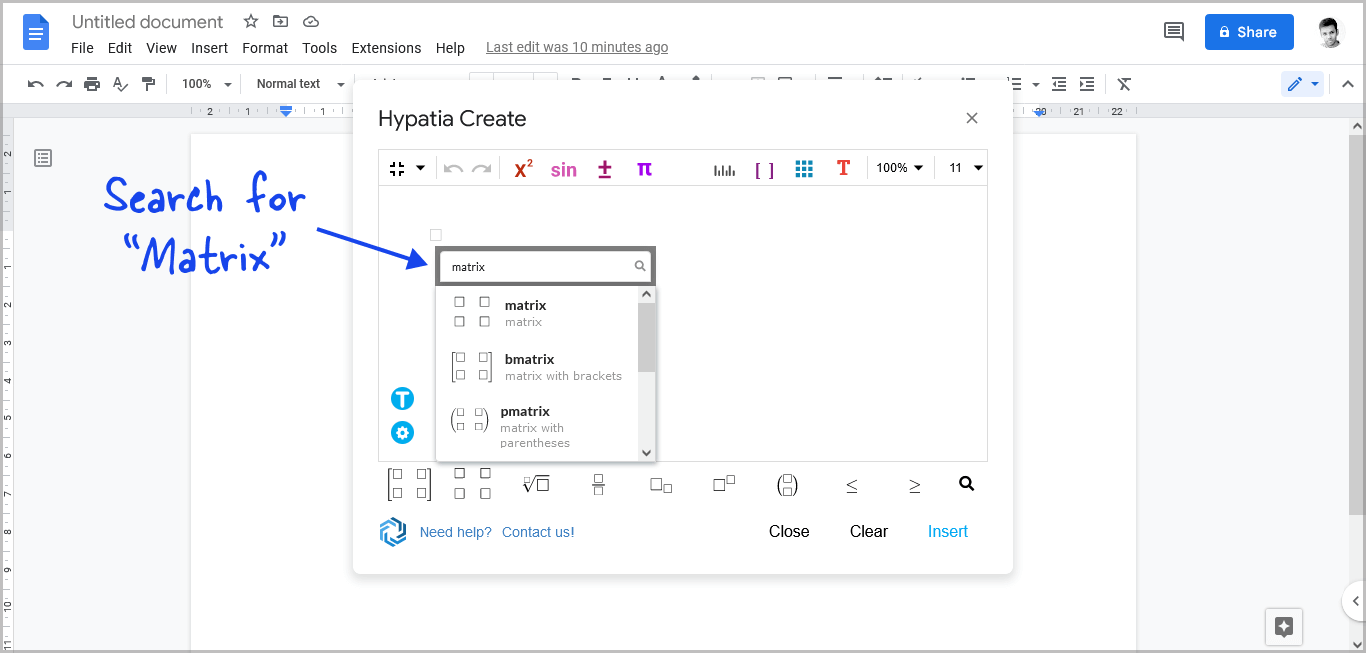 How to Make a Matrix in Google Docs