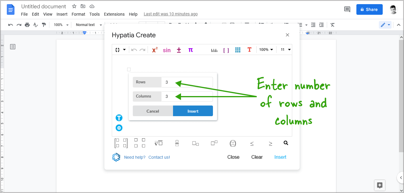 How to Make a Matrix in Google Docs