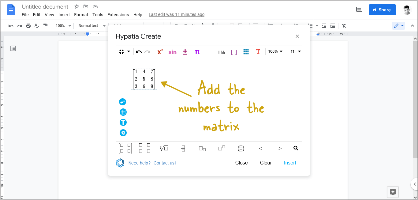 How to Make a Matrix in Google Docs