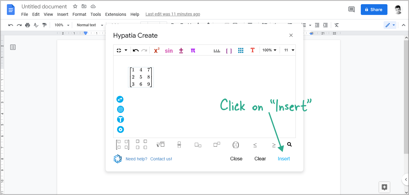 How to Make a Matrix in Google Docs