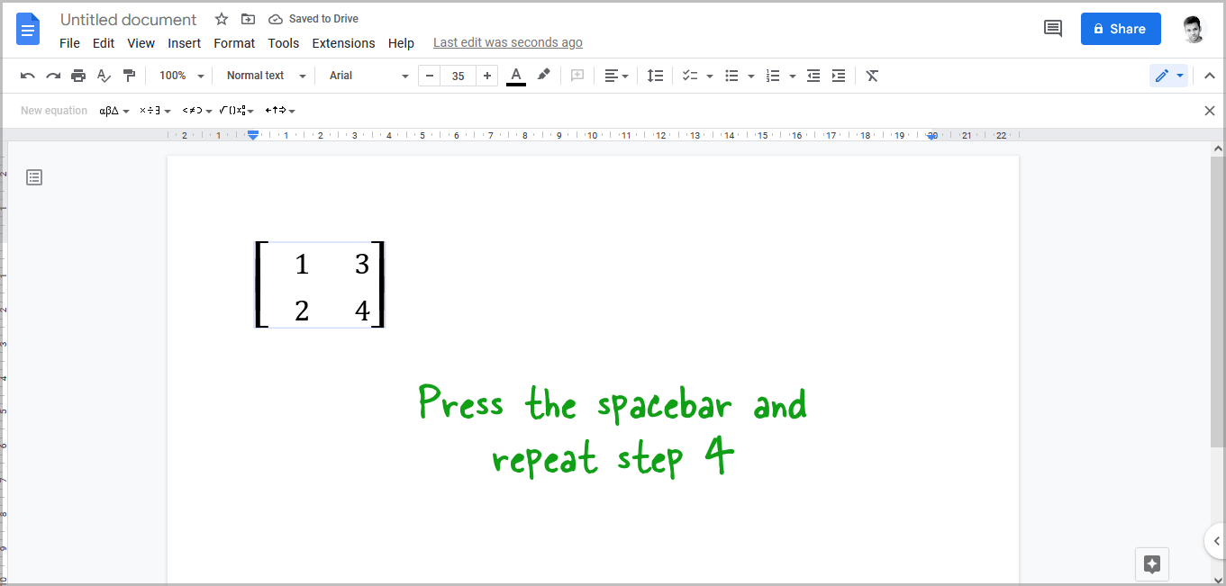 How to Make a Matrix in Google Docs