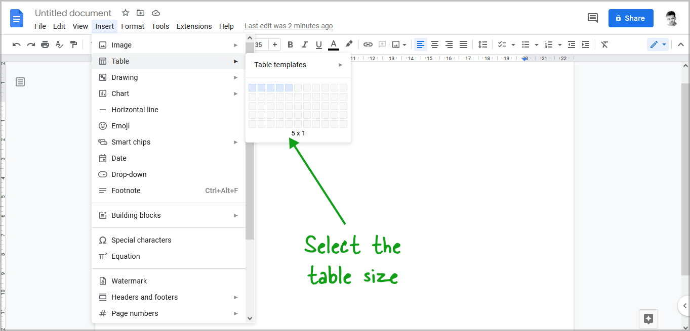 How to Make a Matrix in Google Docs