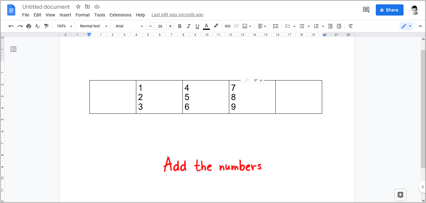 How to Make a Matrix in Google Docs