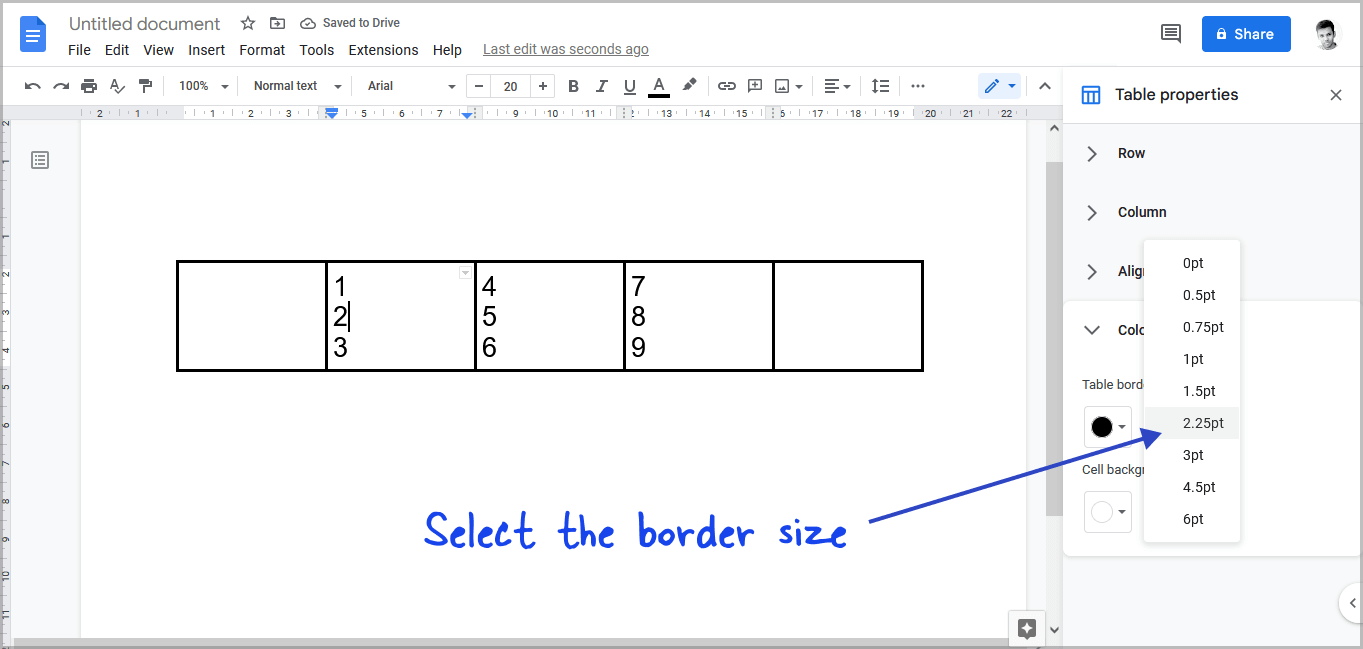 How to Make a Matrix in Google Docs