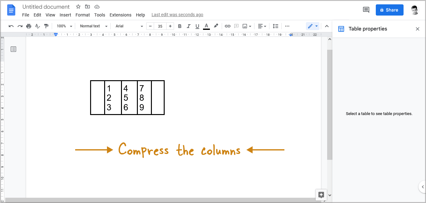 How to Make a Matrix in Google Docs