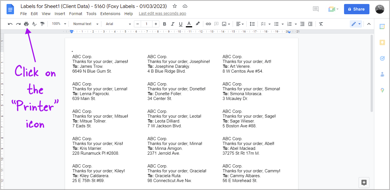 How To Print Labels From Google Sheets In 5 Easy Steps