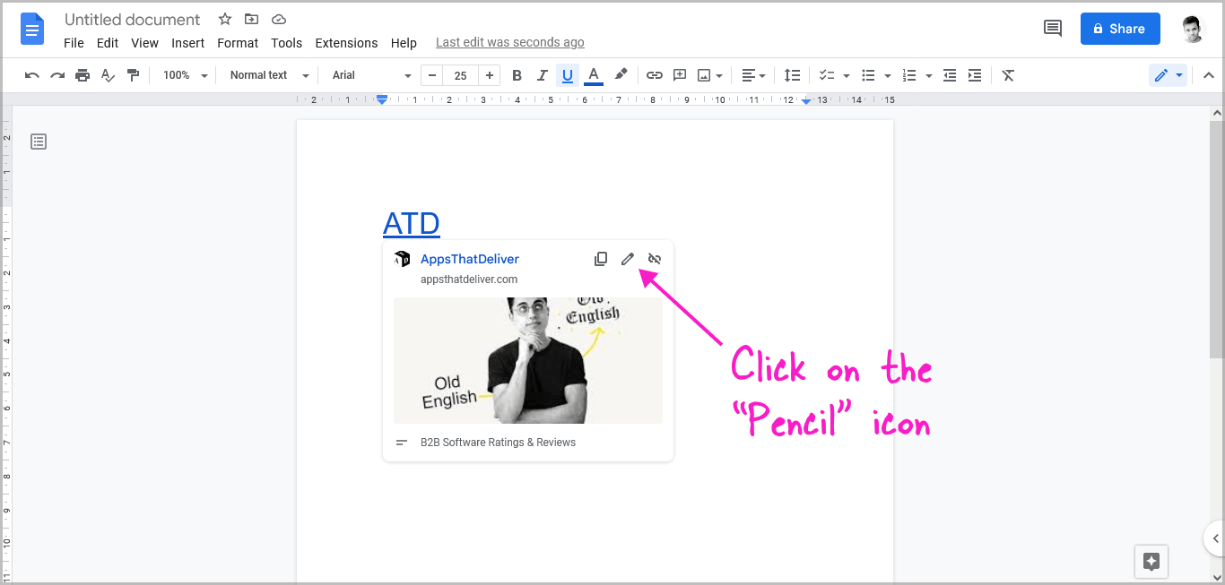 How to Rename a Link in Google Docs