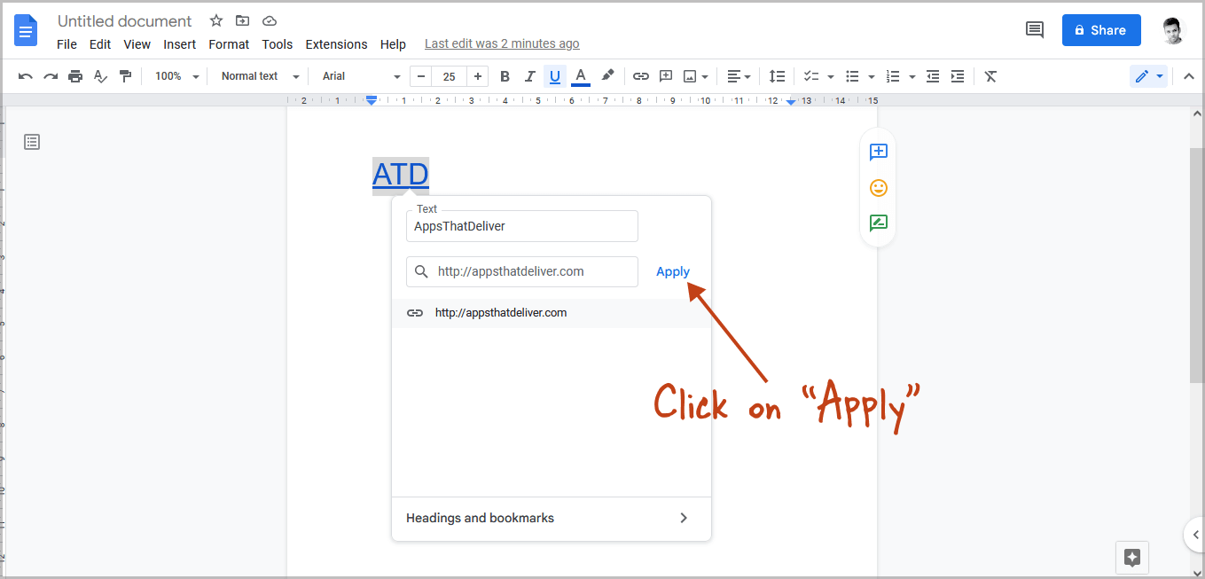 How to Rename a Link in Google Docs