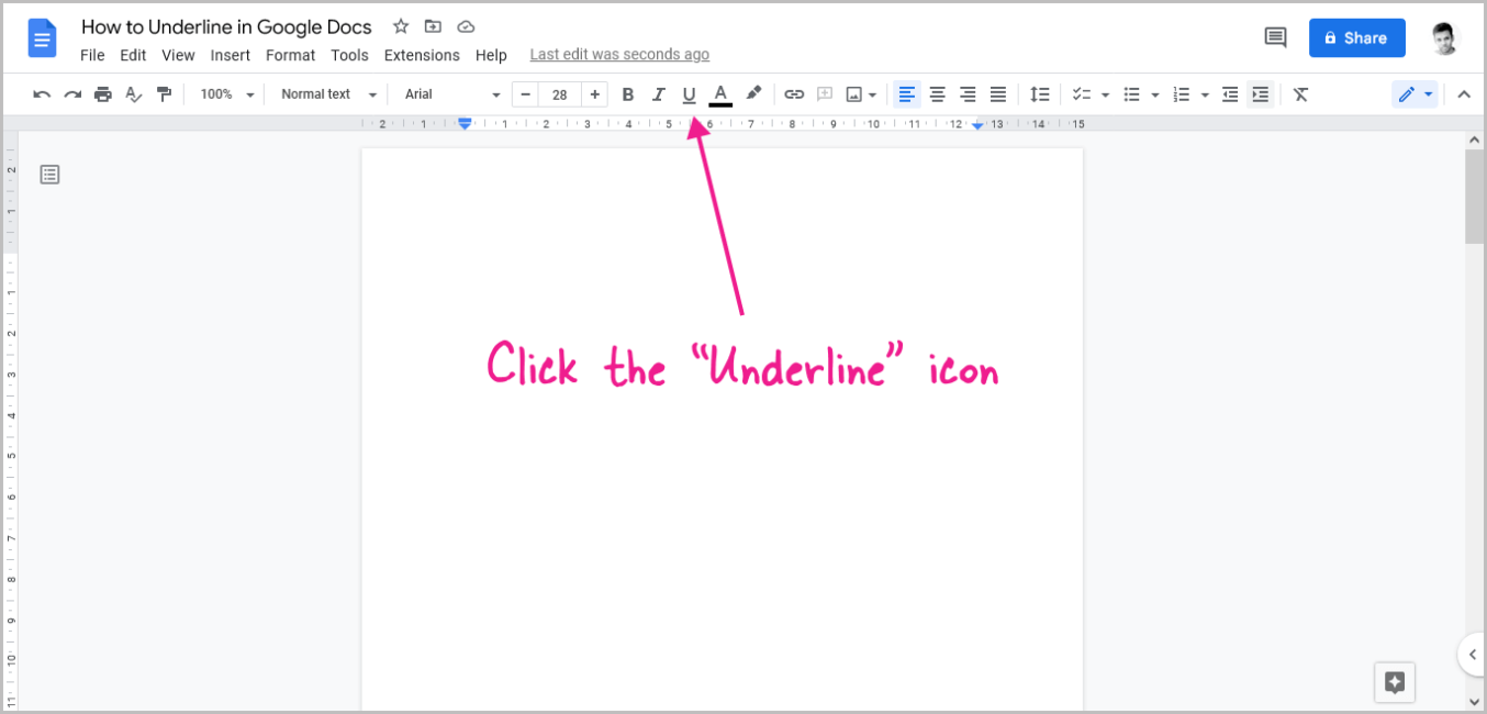 How to Underline in Google Docs