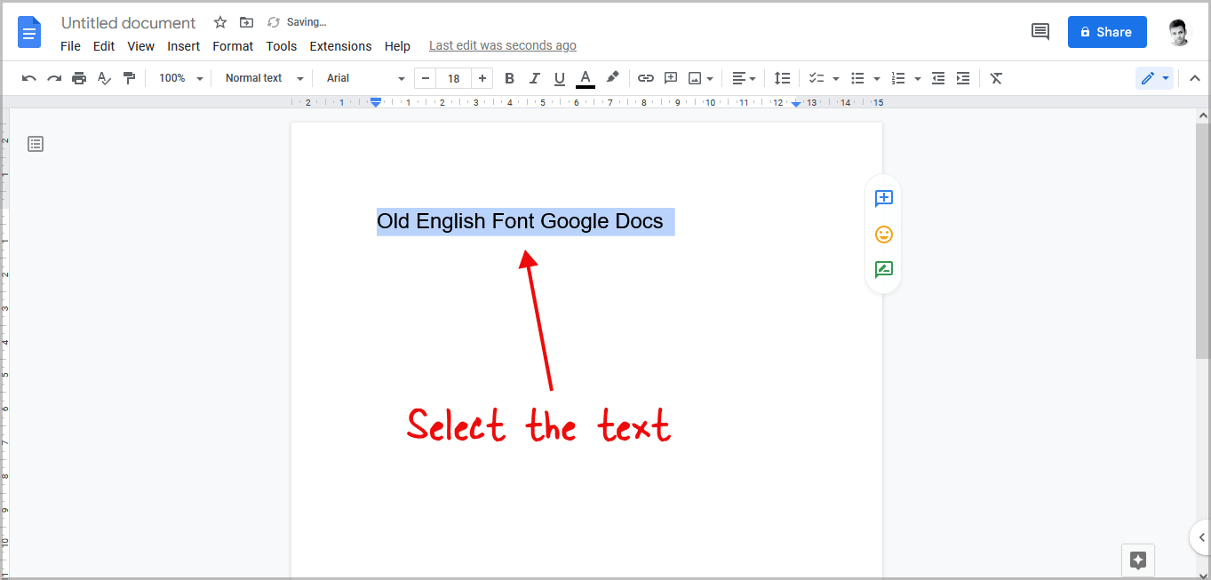 Old English Font Google Docs