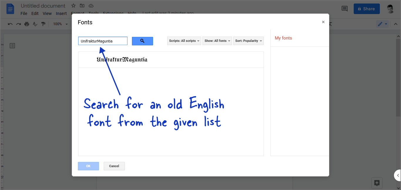 Old English Font Google Docs