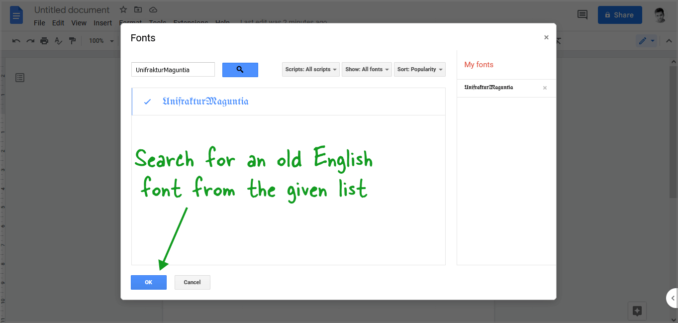 Old English Font Google Docs