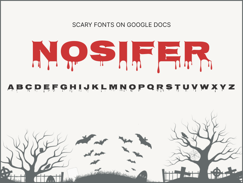 Scary Fonts on Google Docs