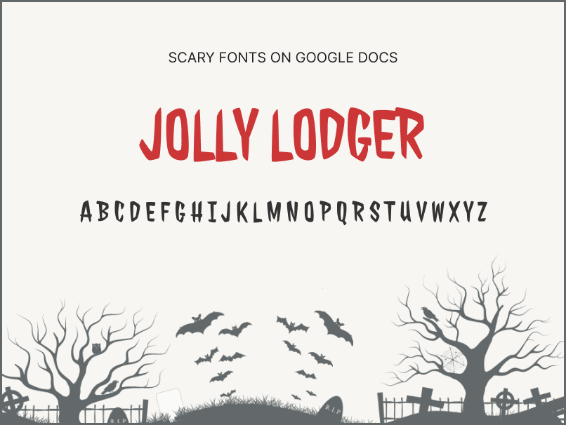 free scary fonts google docs