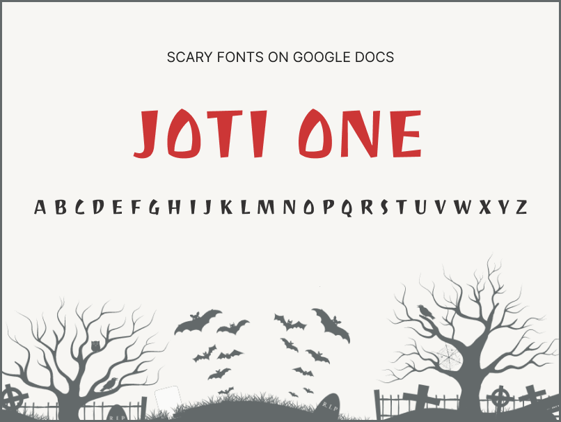 Scary Fonts on Google Docs