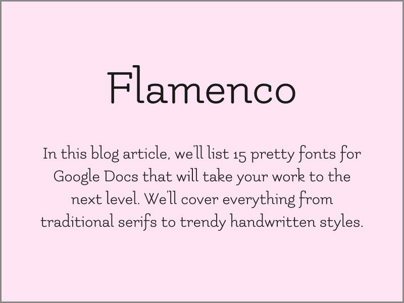 Pretty Fonts on Google Docs