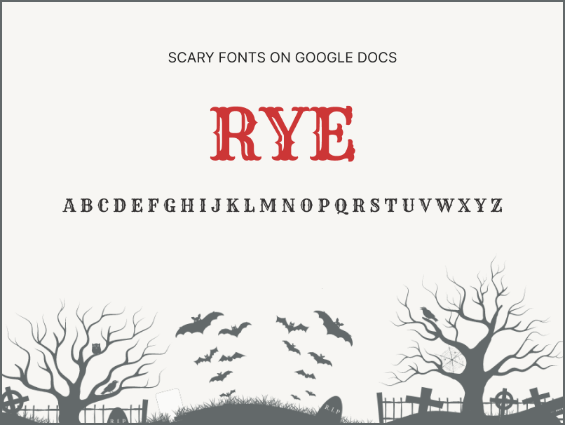 Scary Fonts on Google Docs