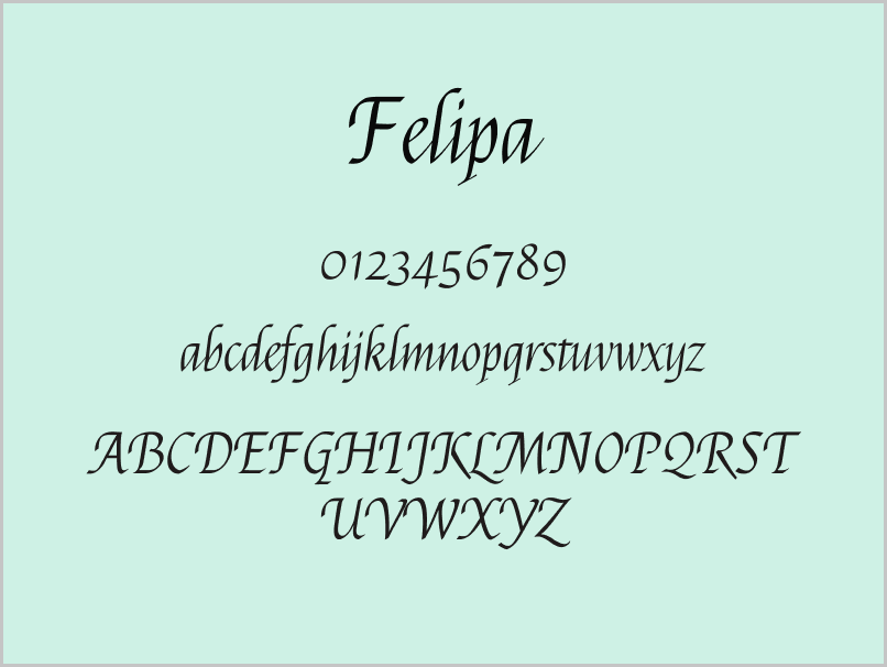 Calligraphy Fonts on Google Docs