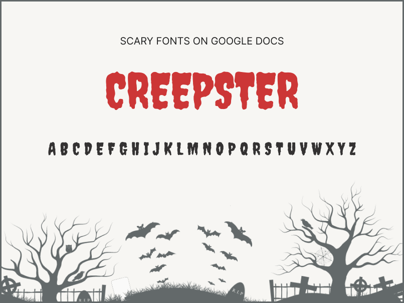 Scary Fonts on Google Docs