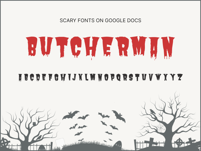 Scary Fonts on Google Docs