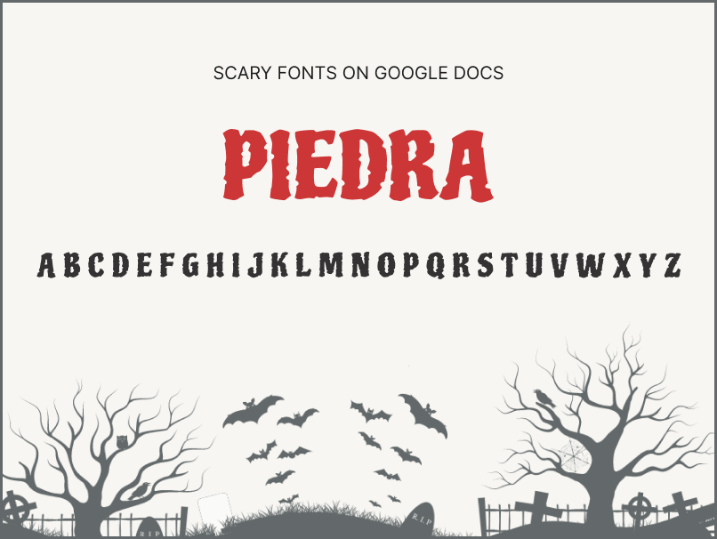 Scary Fonts on Google Docs