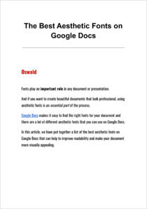 15 Best Aesthetic Fonts on Google Docs & Google Slides
