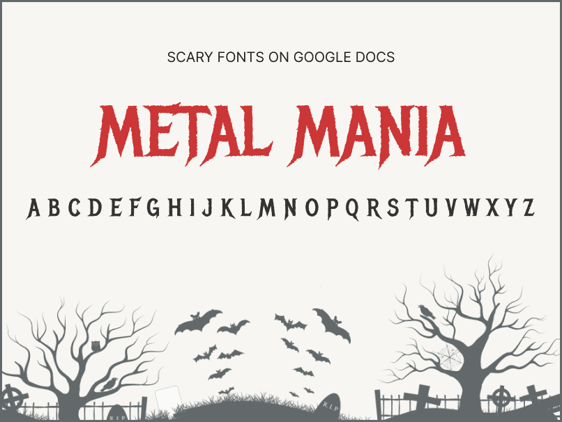 Scary Fonts on Google Docs