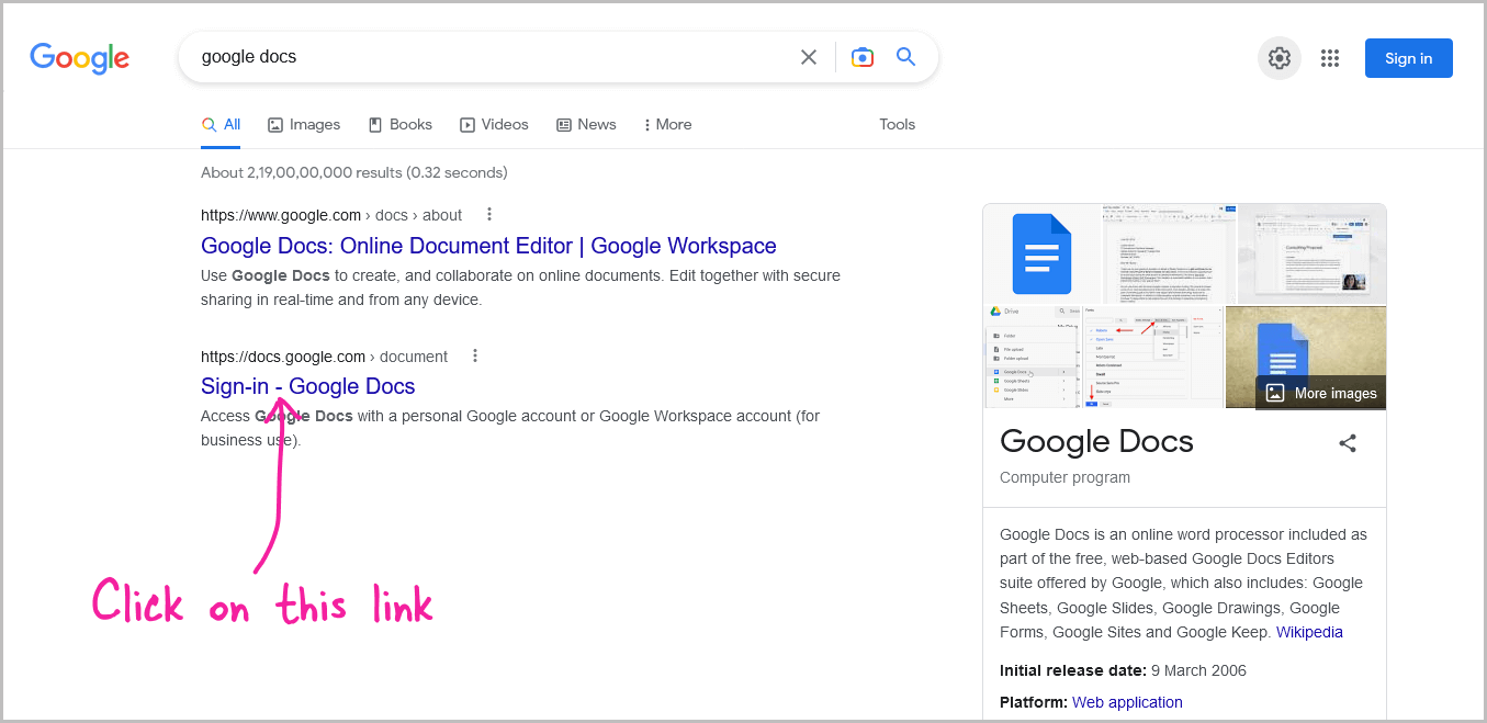 Google Docs Blank Document