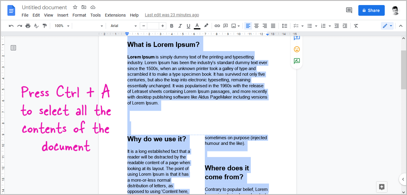 Google Docs Columns Greyed Out