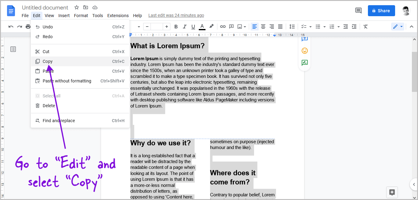 Google Docs Columns Greyed Out