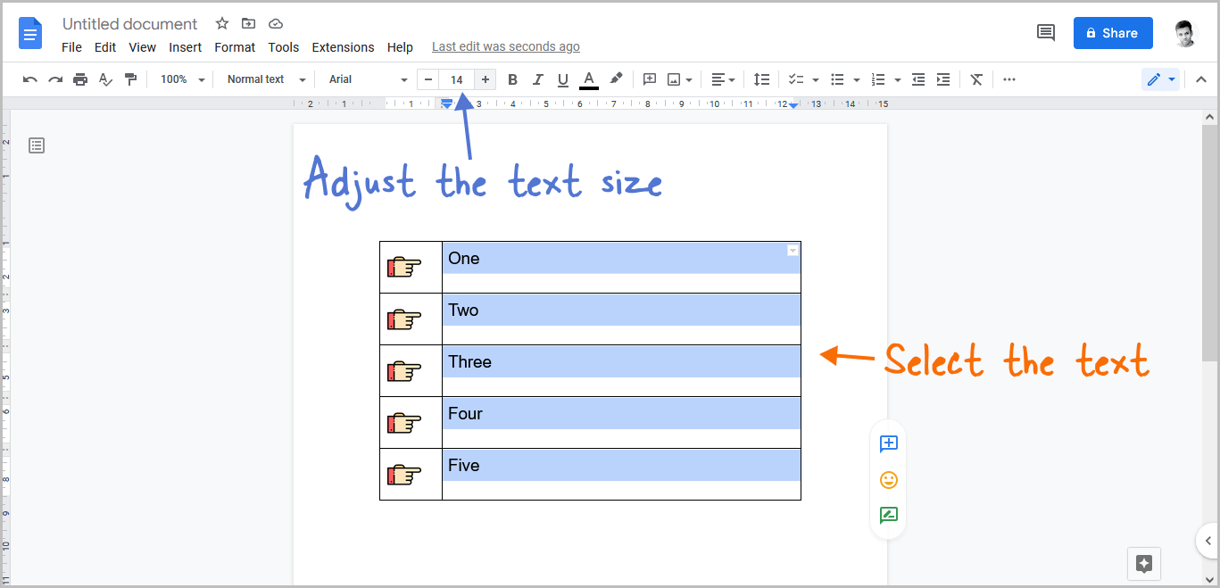 Google Docs Using a Picture as a Bullet Point